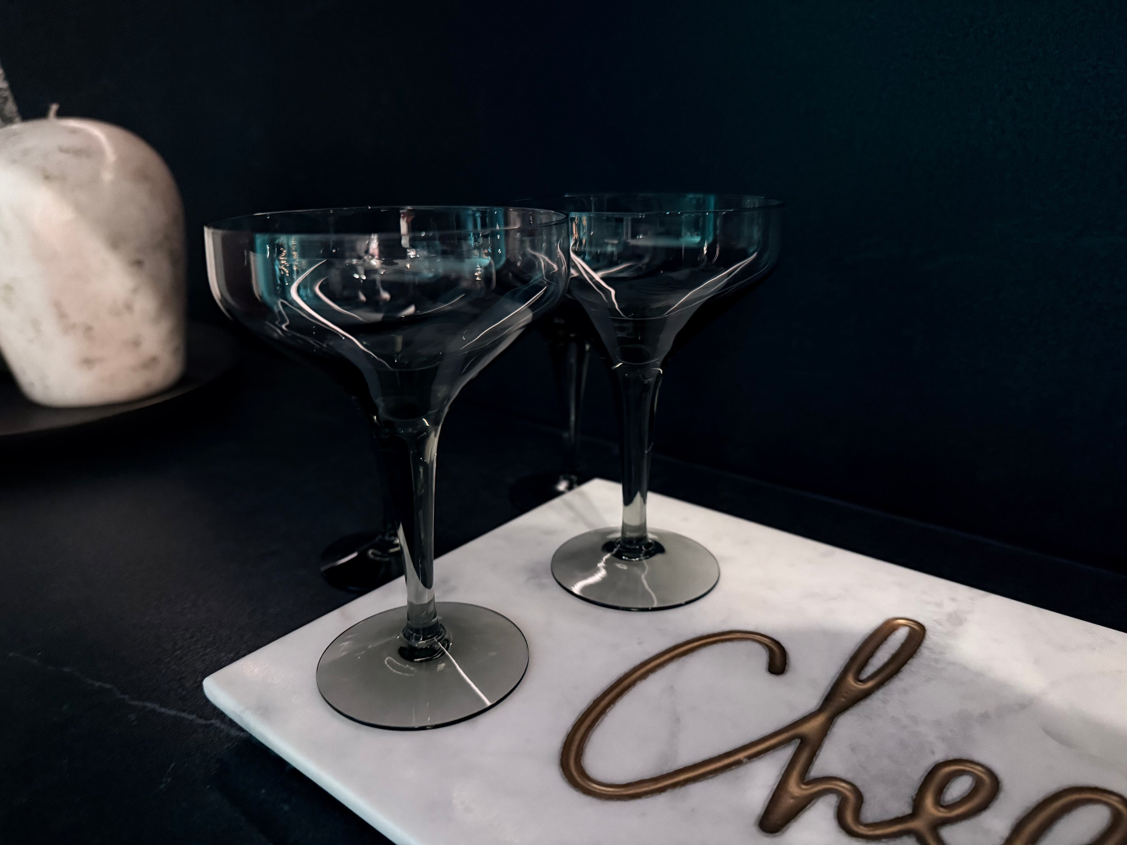 Vintage Coupe Glass Set