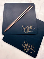 Sipply Chic Leather Coasters