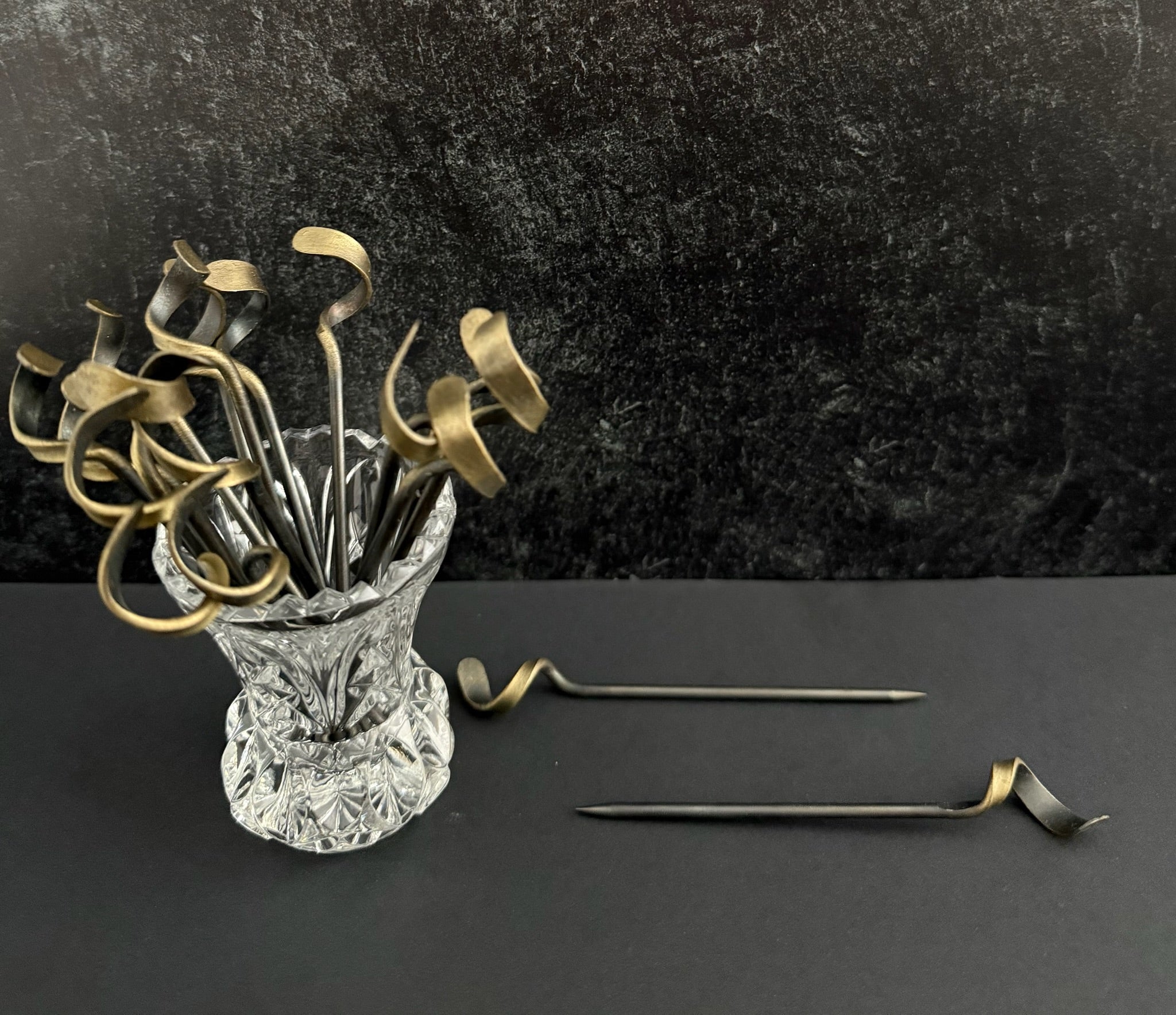 Twisted Steel Cocktail Picks - Set of 2