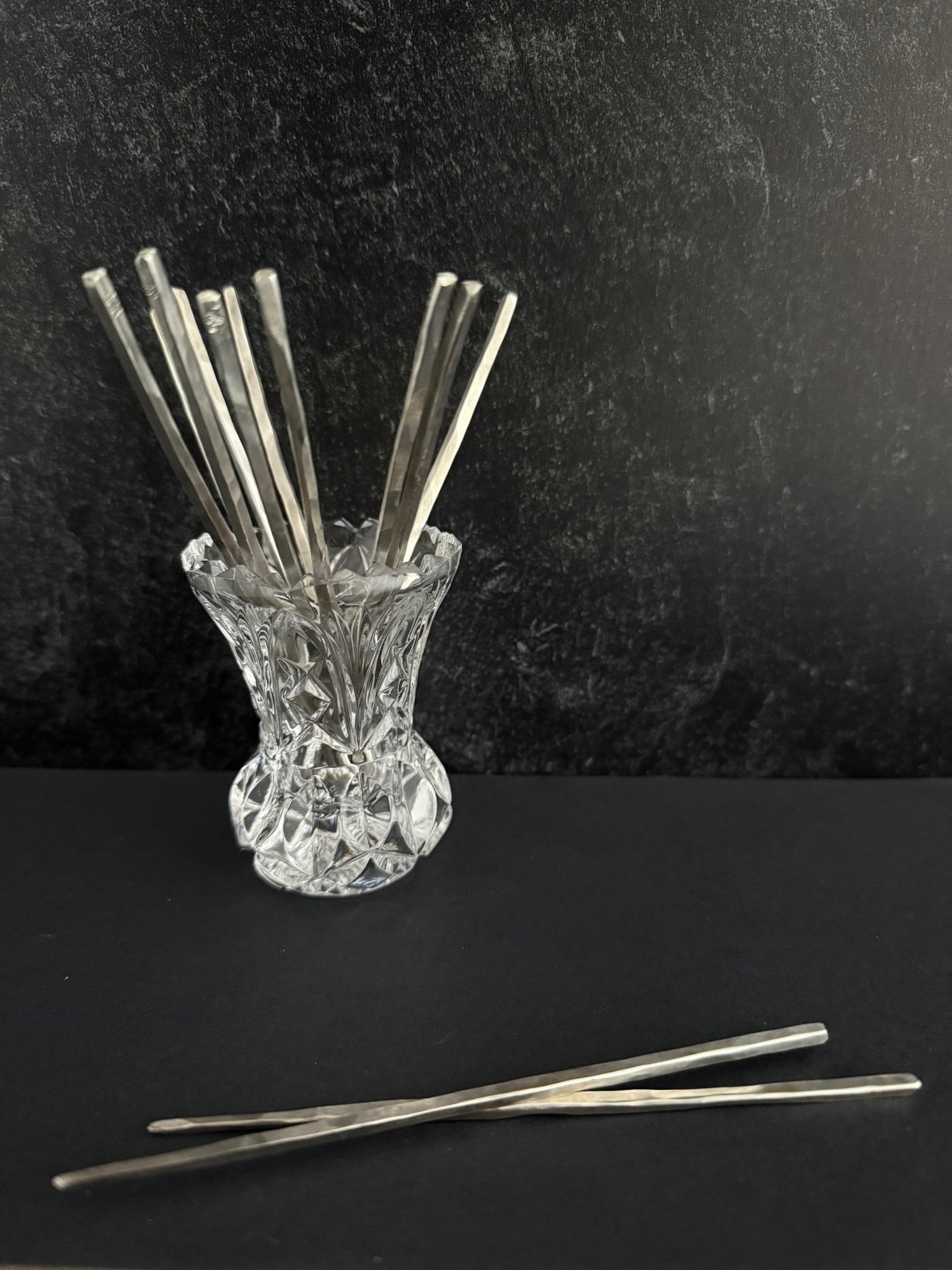 Sterling Silver Spike Hand Forged Cocktail Picks - Set of 2