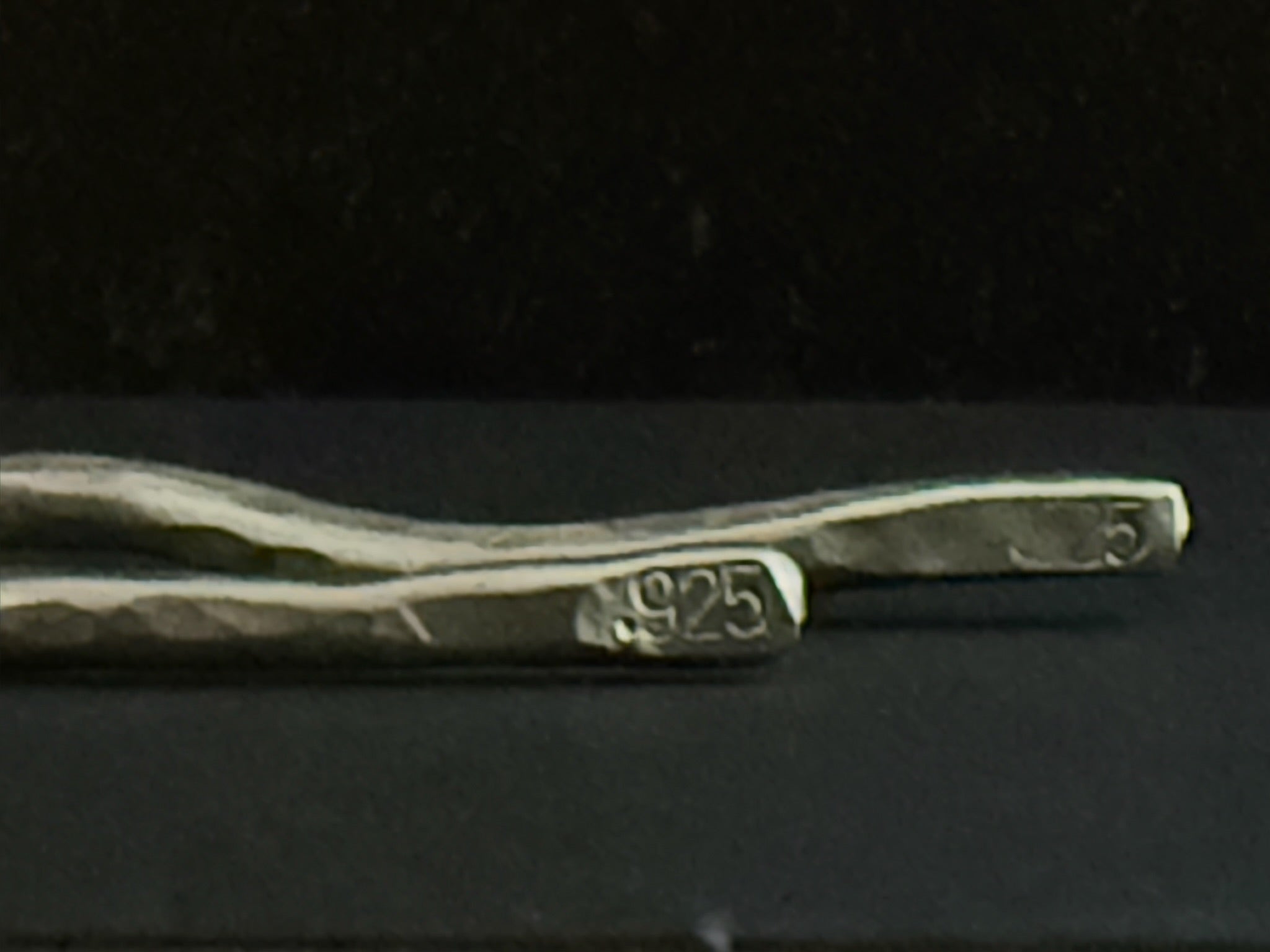 Sterling Silver Hand Forged Wavy Cocktail Picks - Set of 2