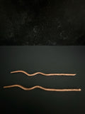 Copper Hand Forged Wavy Cocktail Picks - Set of 2