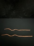 Copper Hand Forged Wavy Cocktail Picks - Set of 2