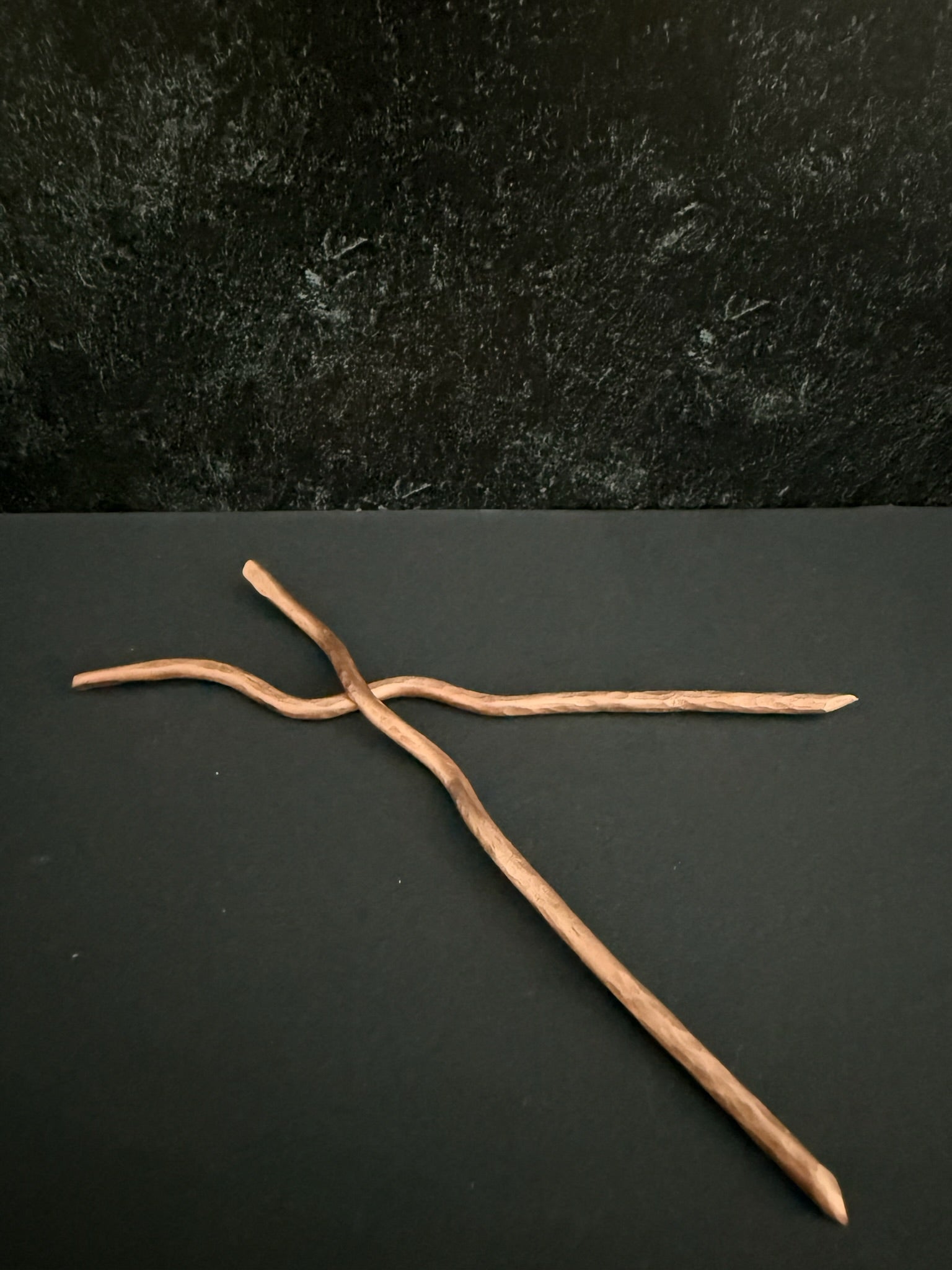 Copper Hand Forged Wavy Cocktail Picks - Set of 2