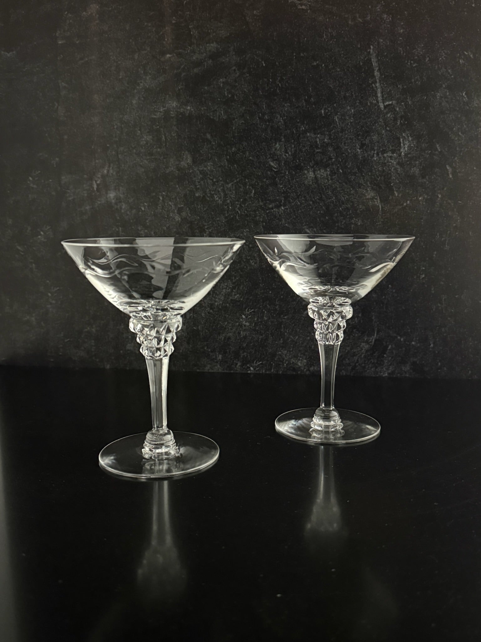 Diamond Martini Glasses
