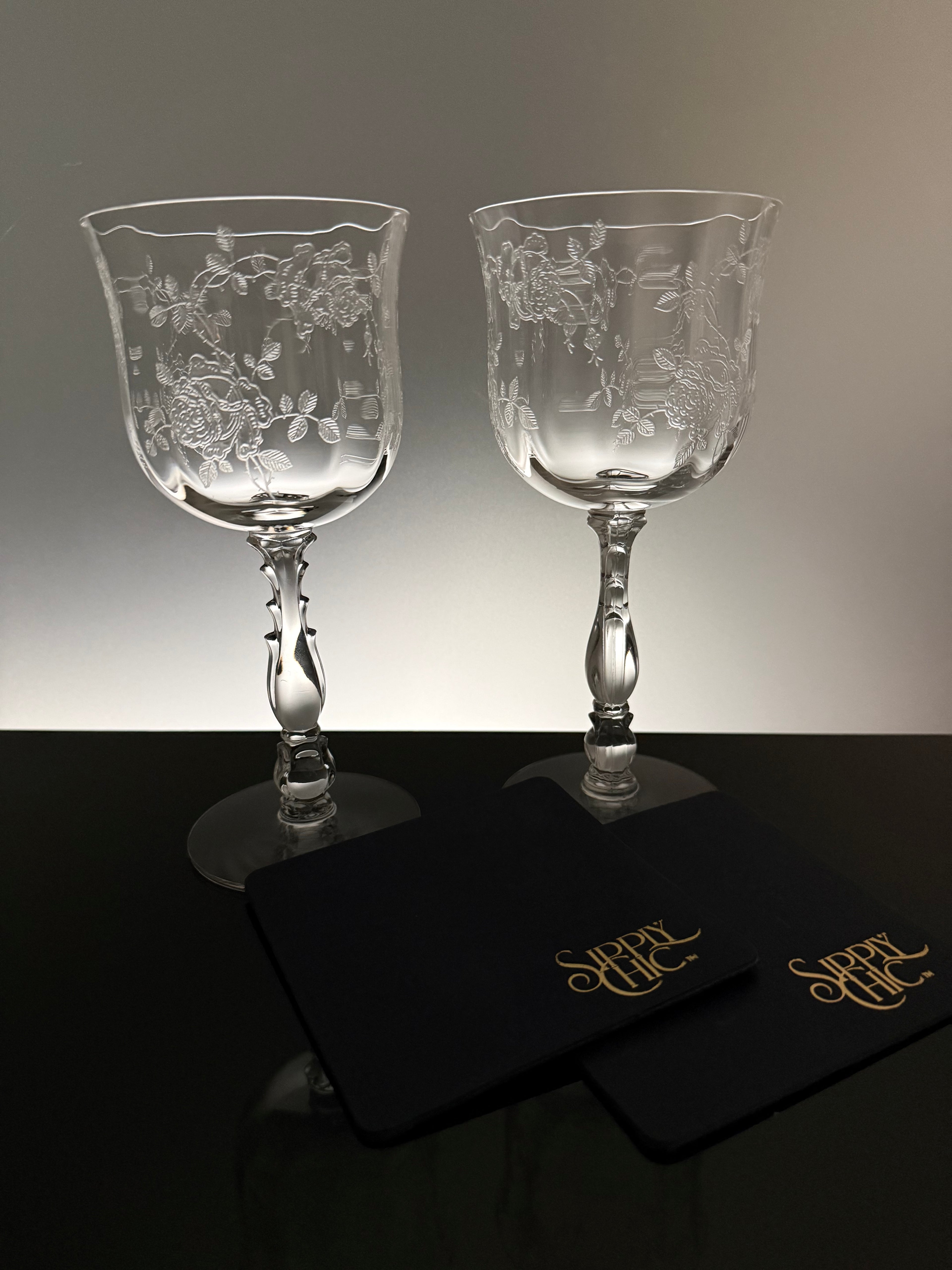 Rose Wine Glasses